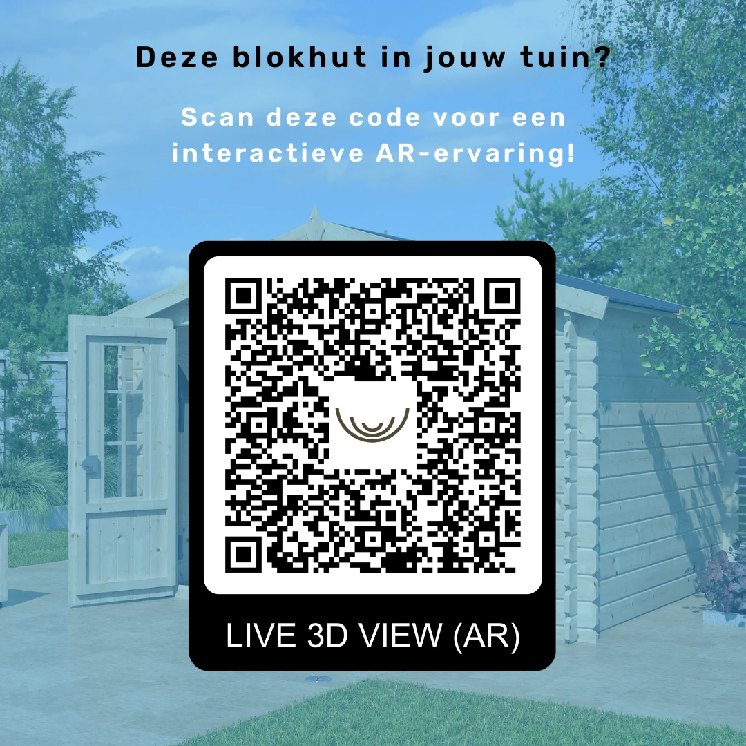 Woodlands Blokhut Modern Met Overkapping 815 x 385 cm - Afbeelding 10